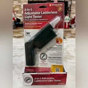 Simple Living 2 in 1  Ladderles LED & Incandescent Christmas Light Tester
